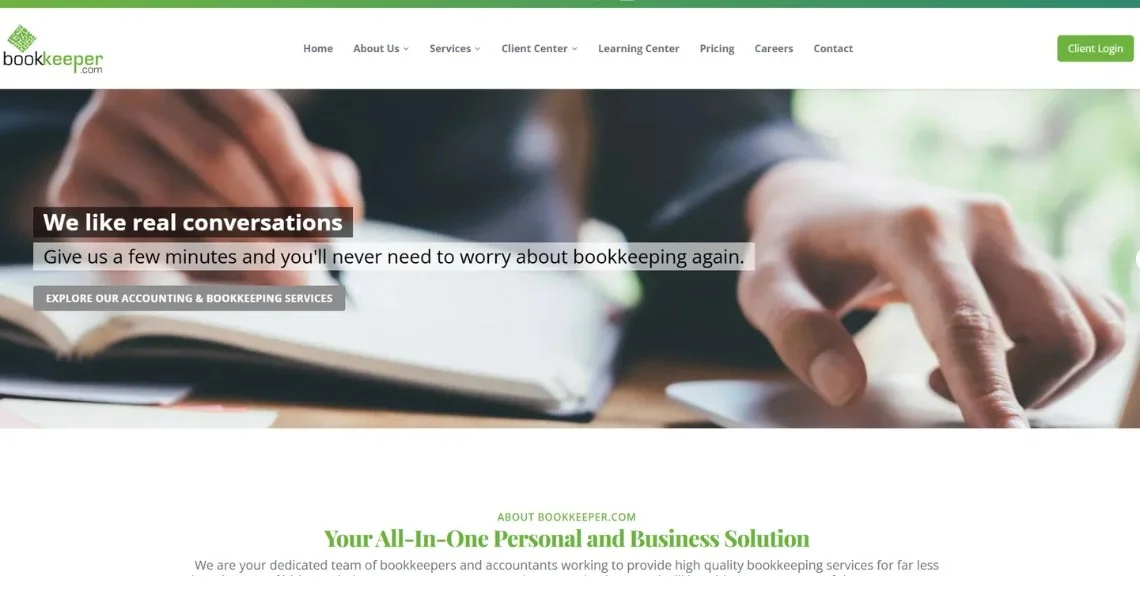 Bookkeeper.com Homepage